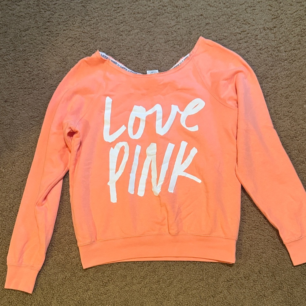 PINK Victoria's Secret Vibrant Orange Top